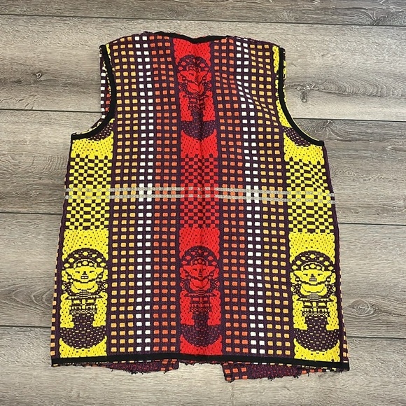 Tapestry vest open western boho Large - Picture 5 of 5